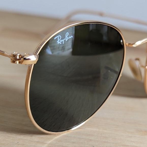 LIKE NEW RayBan Round Metal RB3447 Green Lenses Ray ban Sunglasses - Picture 5 of 12